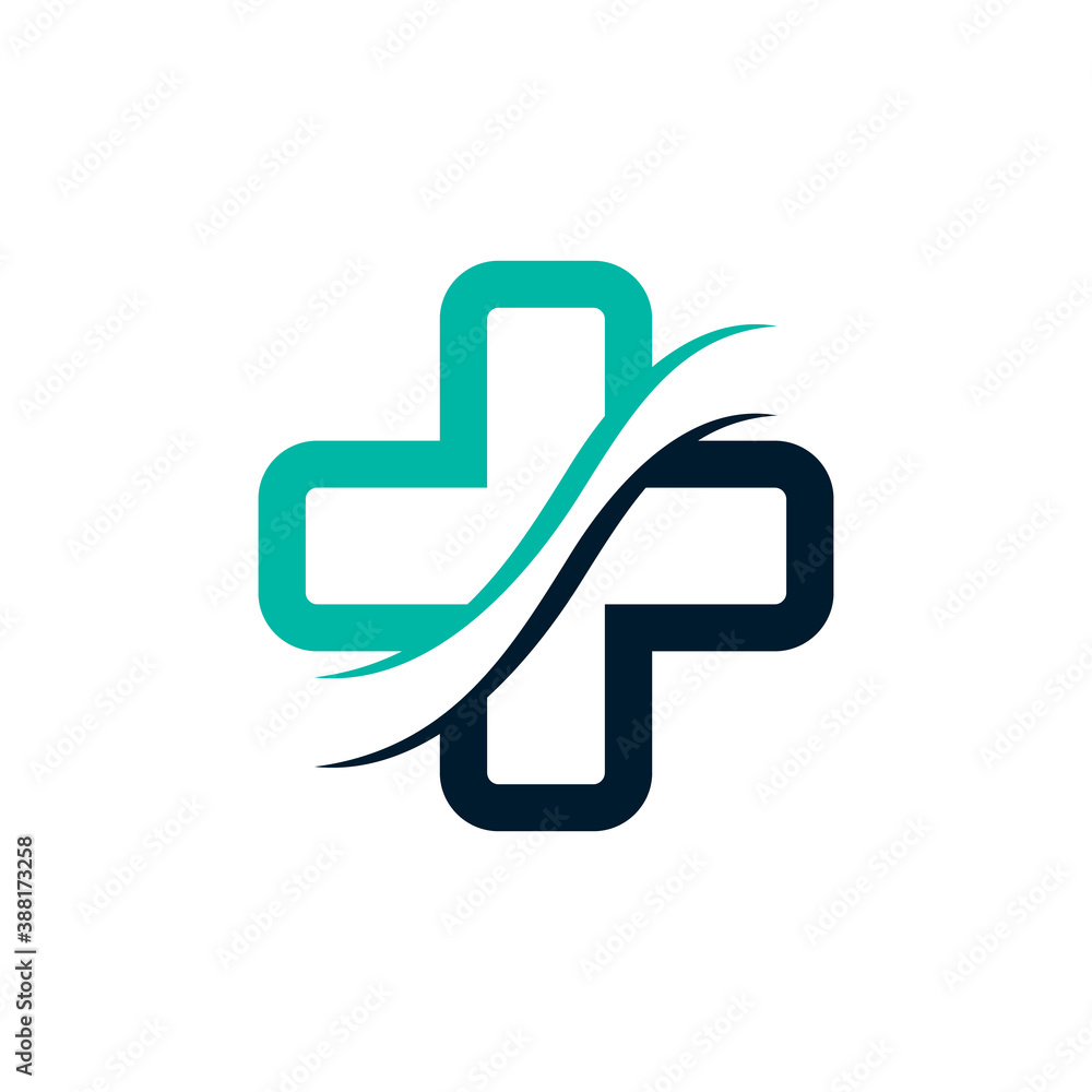 Abstract line cross logo design. Abstract line cross logo design.