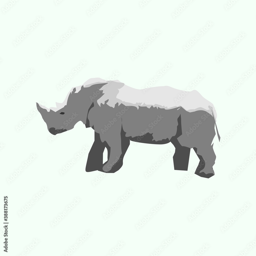 Fototapeta premium rhino vector illustration
