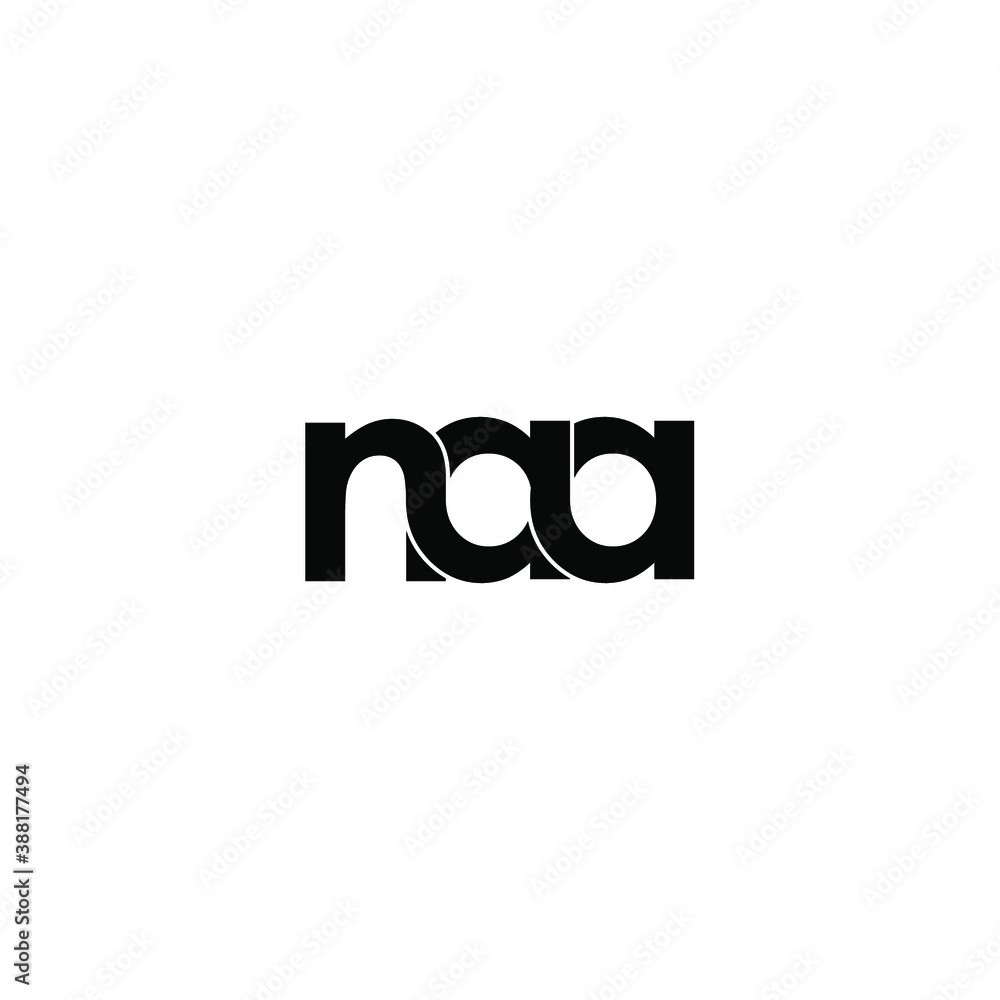 naa letter original monogram logo design naa letter original monogram logo design