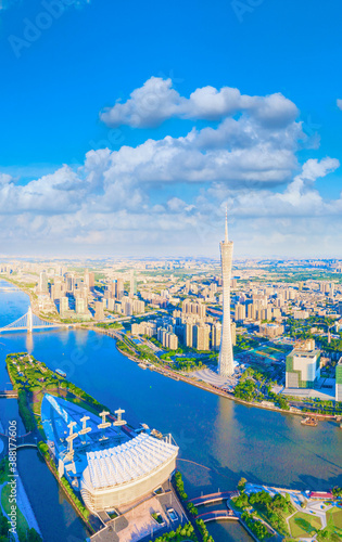 Photography CBD scenery of Guangzhou City, Guangdong Province, China