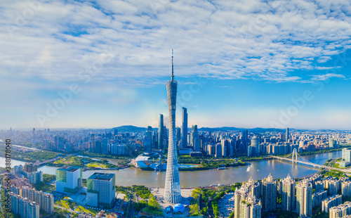 CBD scenery of Guangzhou City, Guangdong Province, China photo