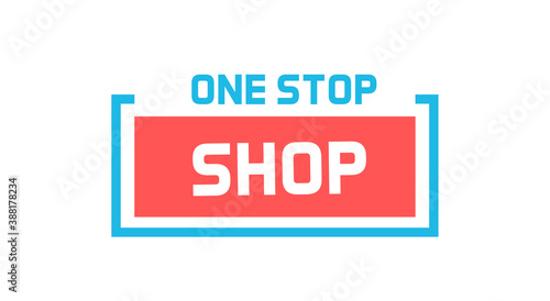 One stop shop Icon. Vector graphic design geometric element. Label badge illustration for online and retail shops, sales, marketing