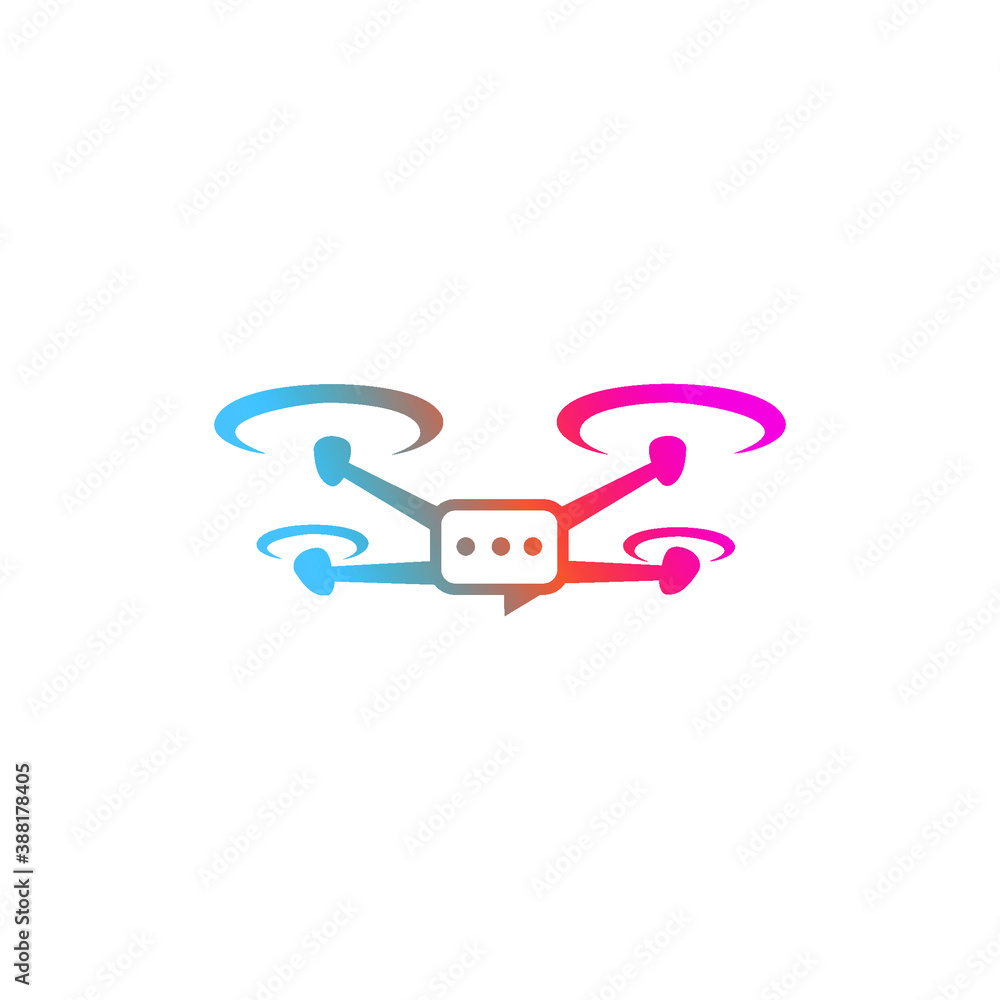 illustration logo drone icon, templet illustration logo drone icon, templet