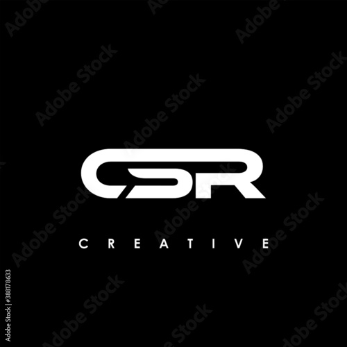 CSR Letter Initial Logo Design Template Vector Illustration