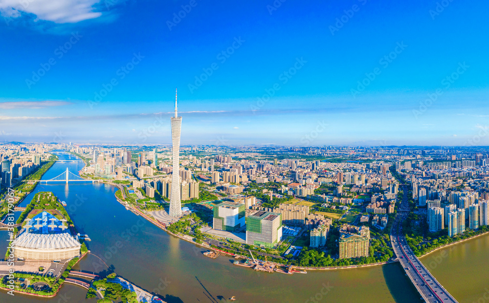 Fototapeta premium CBD scenery of Guangzhou City, Guangdong Province, China