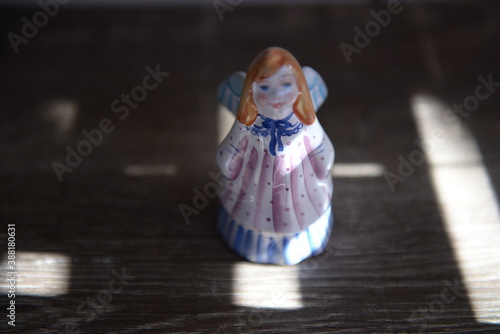 Ceramics Russian diol with the wooden background photo