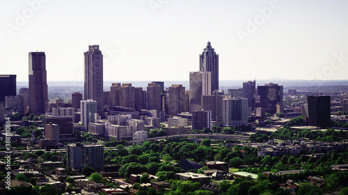 Canvas Print Downtown Atlanta, Aerial Log Footage (2020) 4K