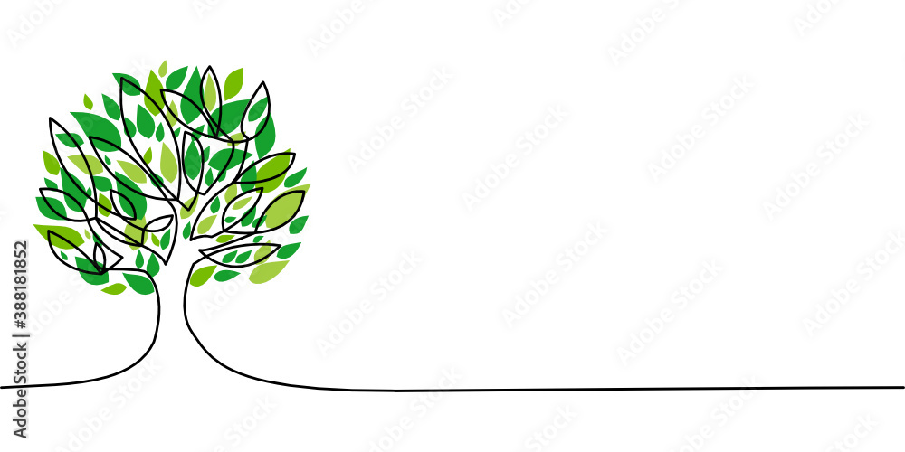 Tree with green leaves isolated on white background. Tree with green leaves isolated on white background.