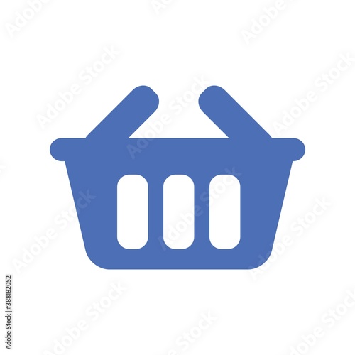 Shopping Basket Flat Icon Vector Logo Template Illustration