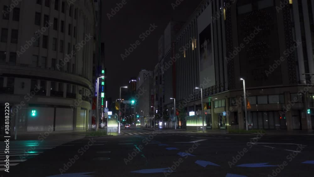 銀座 中央通り 深夜 銀座 中央通り 深夜