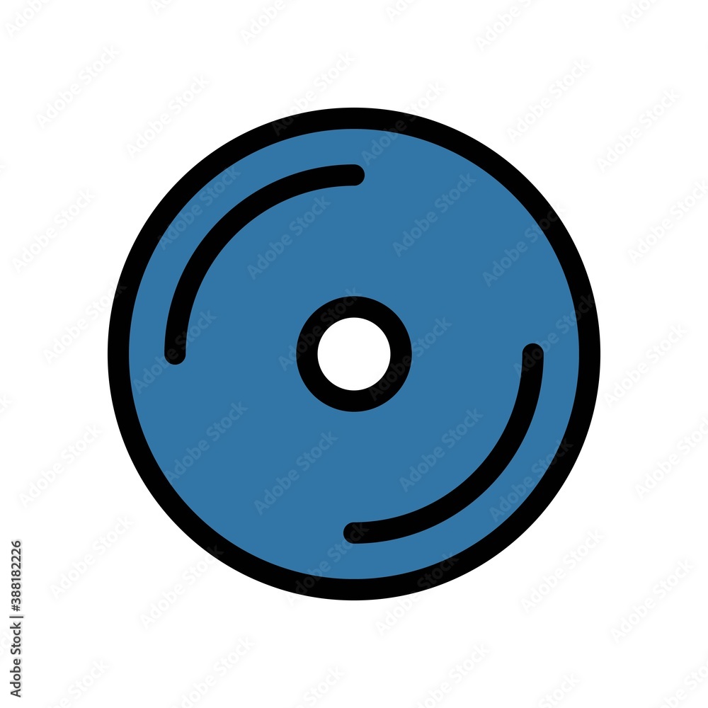 Fototapeta premium Cd Player Flat Icon Vector Logo Template Illustration