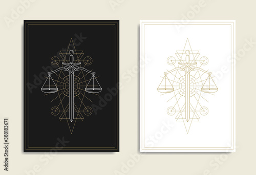 The scale of justice luxury symbol