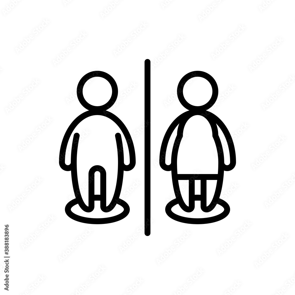 People, male, female, toilet, wc outline icons. Vector illustration. Editable stroke. Isolated icon suitable for web, infographics, interface and apps. People, male, female, toilet, wc outline icons. Vector illustration. Editable stroke. Isolated icon suitable for web, infographics, interface and apps.