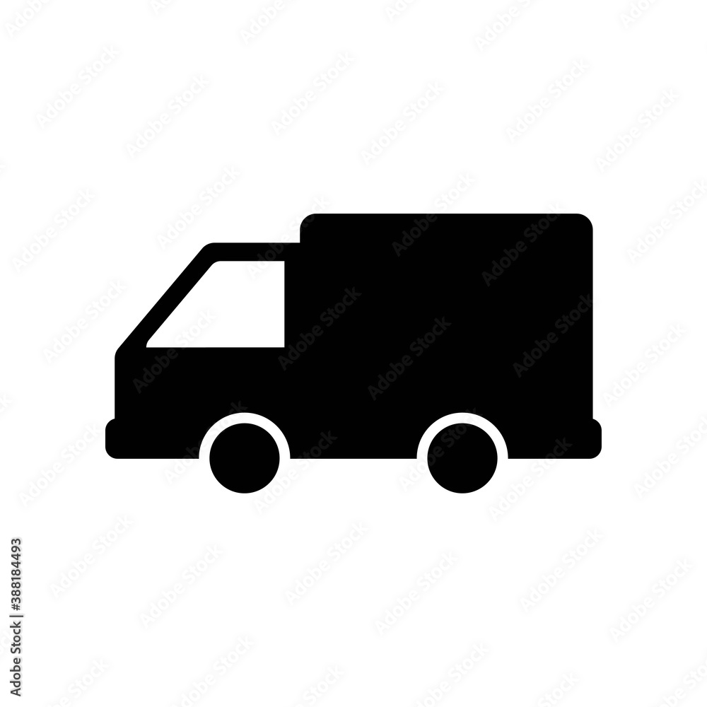 Vector Delivery truck icon, flat concept symbol on isolated white background for UI/UX and website. Vector Delivery truck icon, flat concept symbol on isolated white background for UI/UX and website.