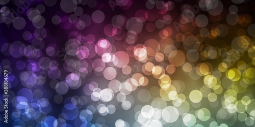 Dark Blue, Yellow vector backdrop with dots.