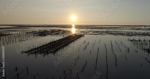 October 24, 2017, Changhua Wanggong oyster farmers, Taiwan.