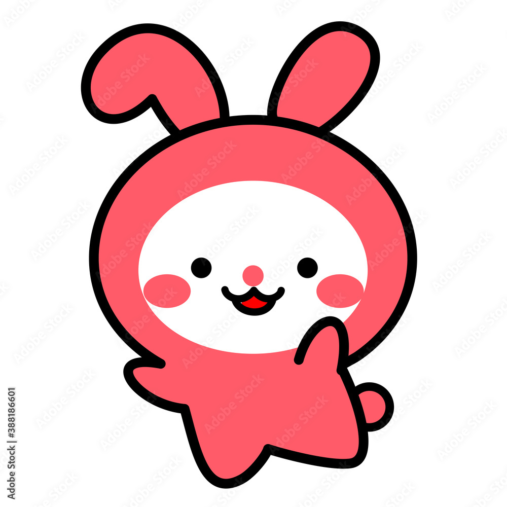 Fototapeta premium ウサギ キャラクター イラスト素材