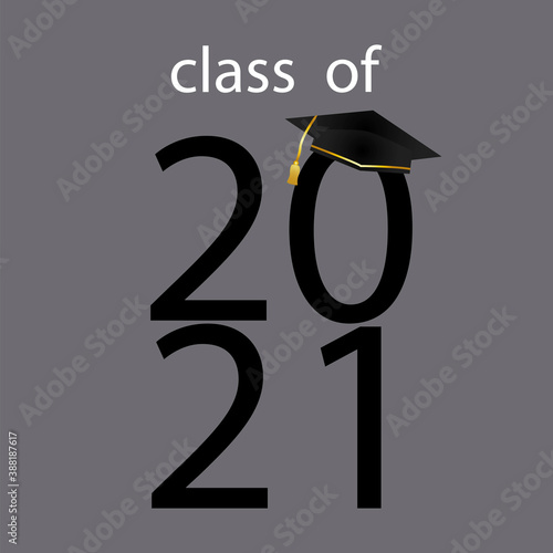 Vector illustration for graduation ceremony 2021. Certificate of education. End of training. Stock image. EPS 10