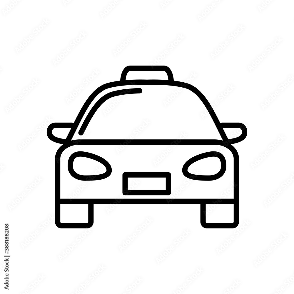 taxi icon vector symbol template