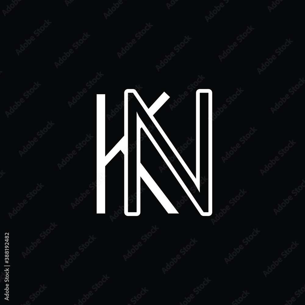 Initial Logo Letter KN NK Monogram Initial Logo Letter KN NK Monogram