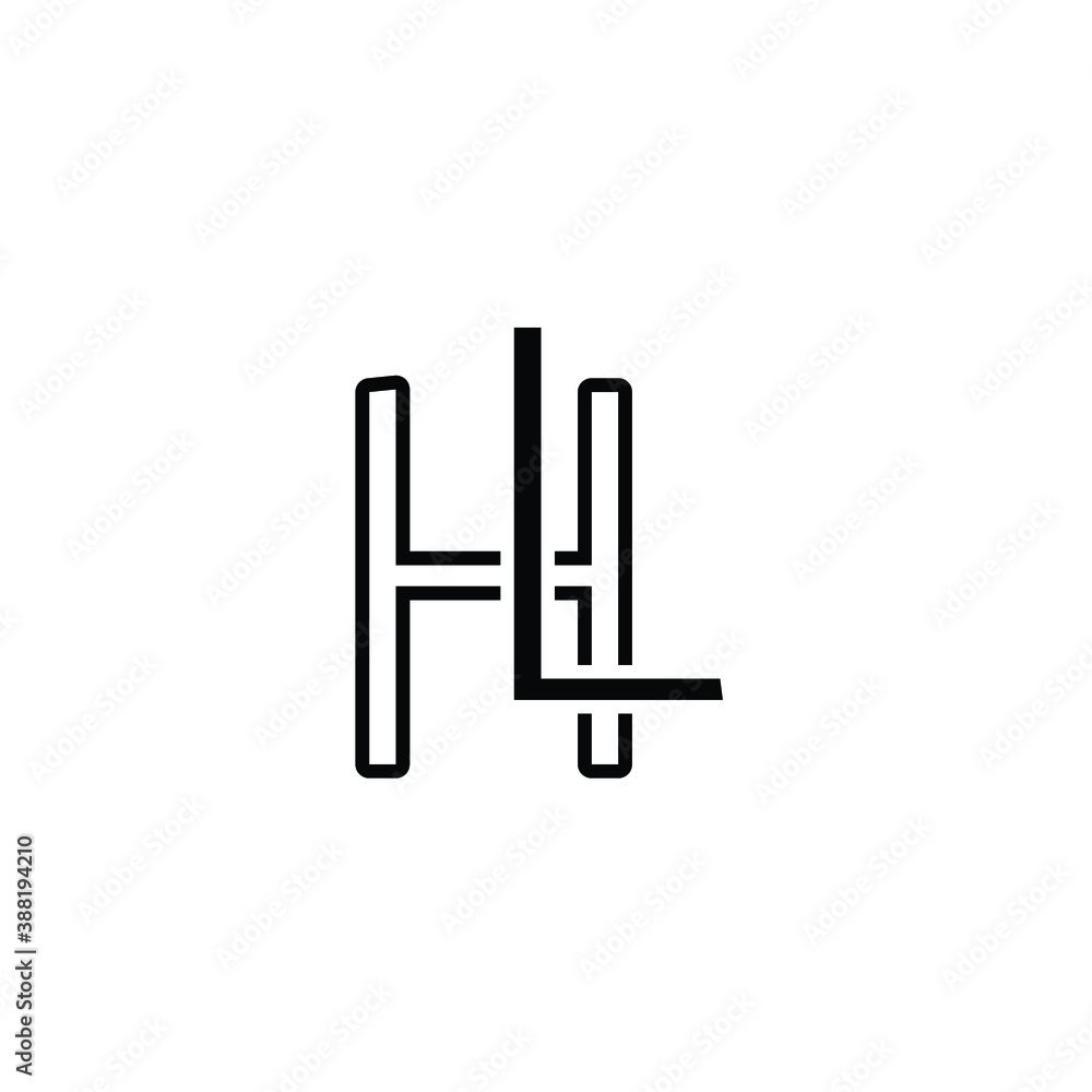 Initial Logo Letter HL LH Monogram