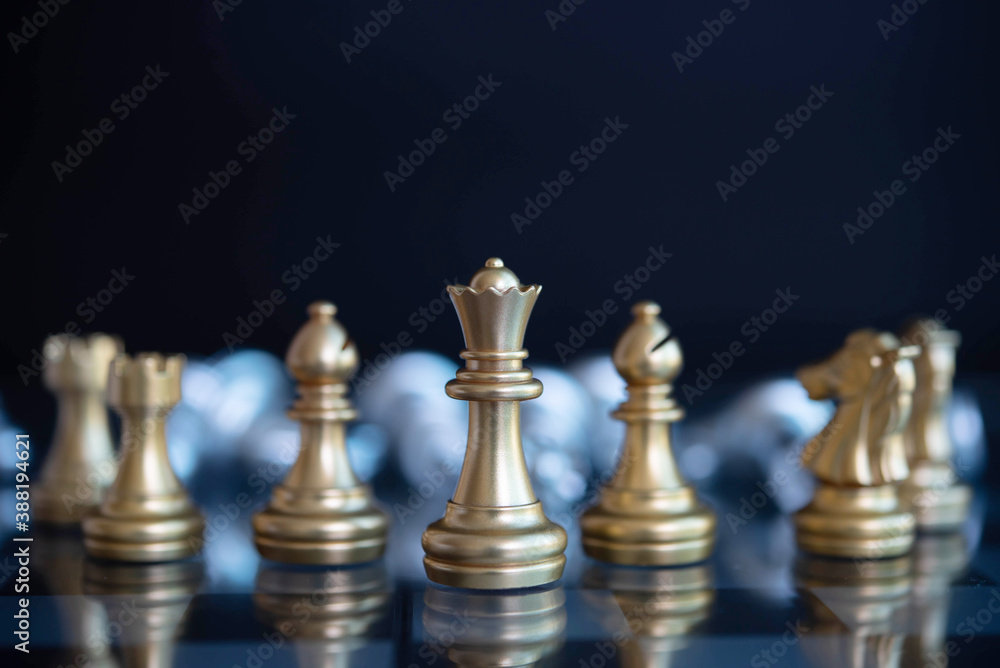 Chess gold business concept, leader & success Chess gold business concept, leader & success