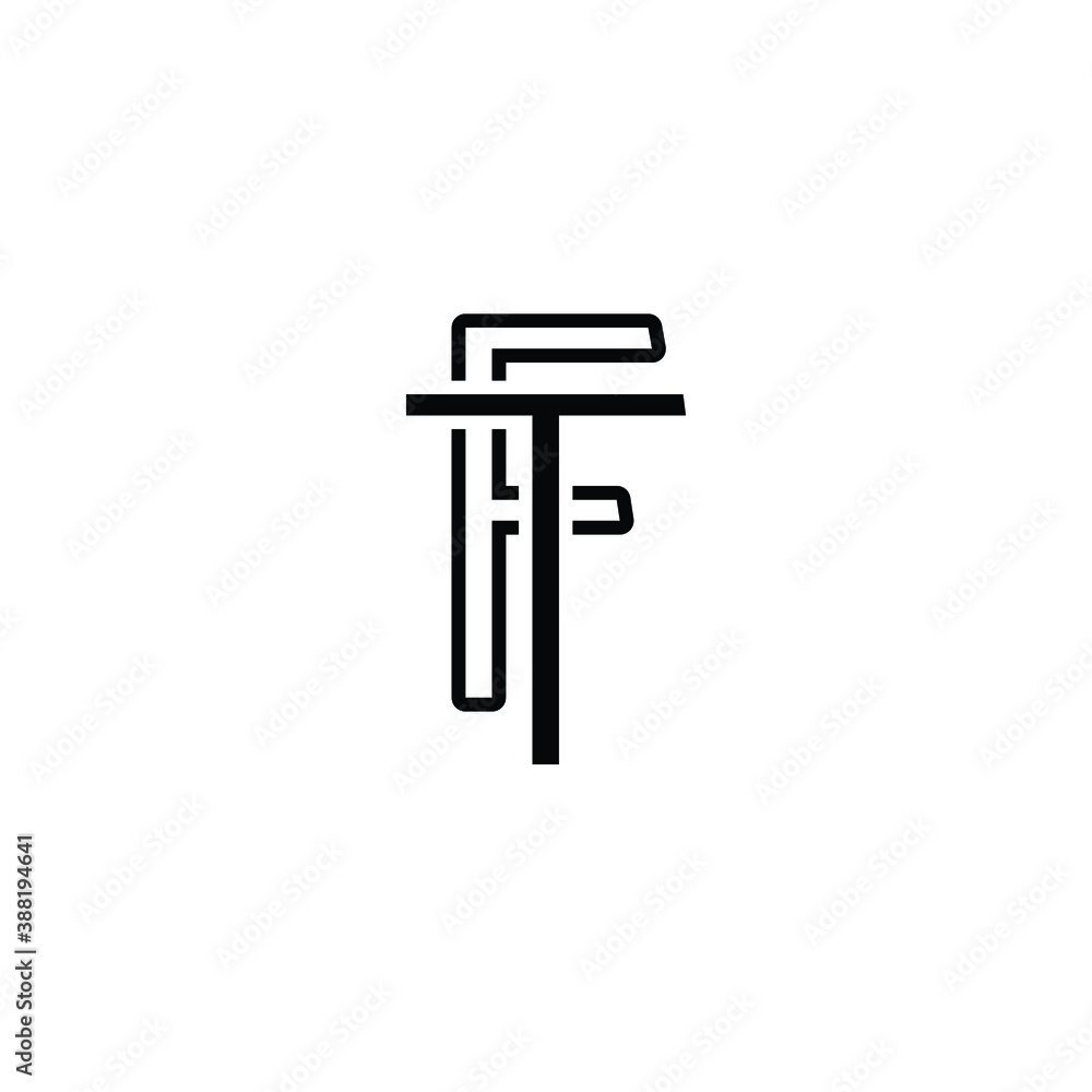 Initial Logo Letter FT TF Monogram Initial Logo Letter FT TF Monogram