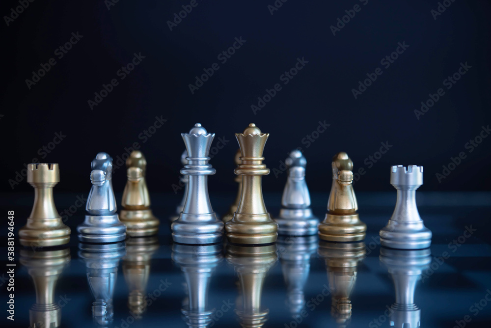Chess gold business concept, leader & success Chess gold business concept, leader & success