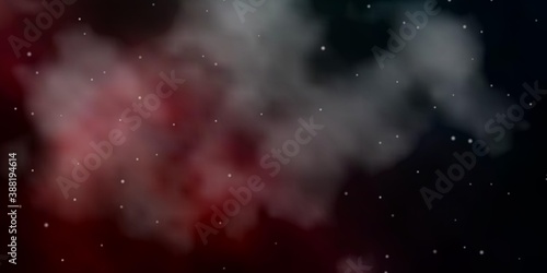 Dark Blue  Red vector pattern with abstract stars.