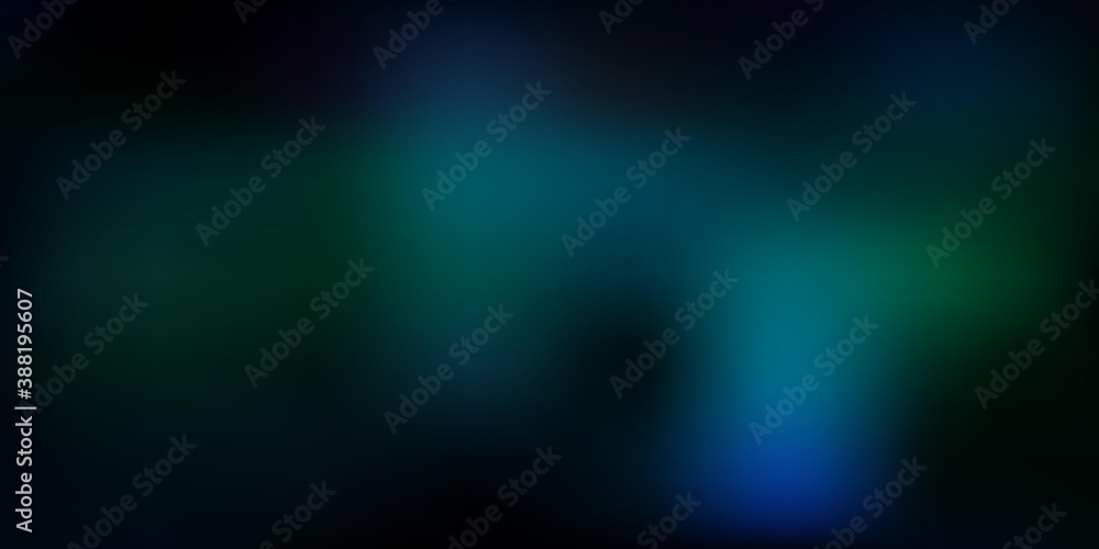 Dark blue, green vector gradient blur drawing. Dark blue, green vector gradient blur drawing.