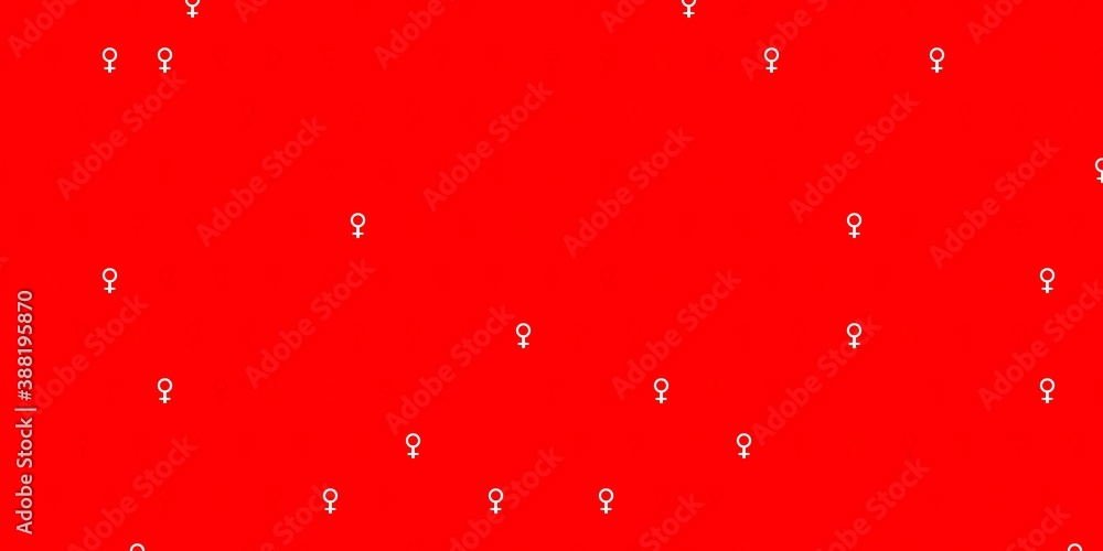 Light Red, Yellow vector background with woman symbols. Light Red, Yellow vector background with woman symbols.