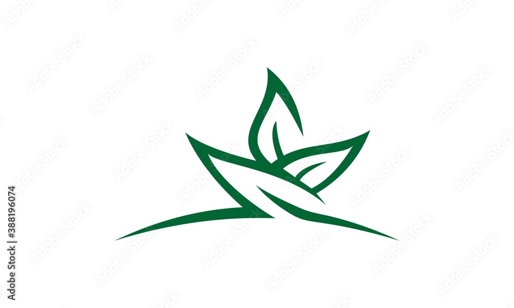 leaf logo vector