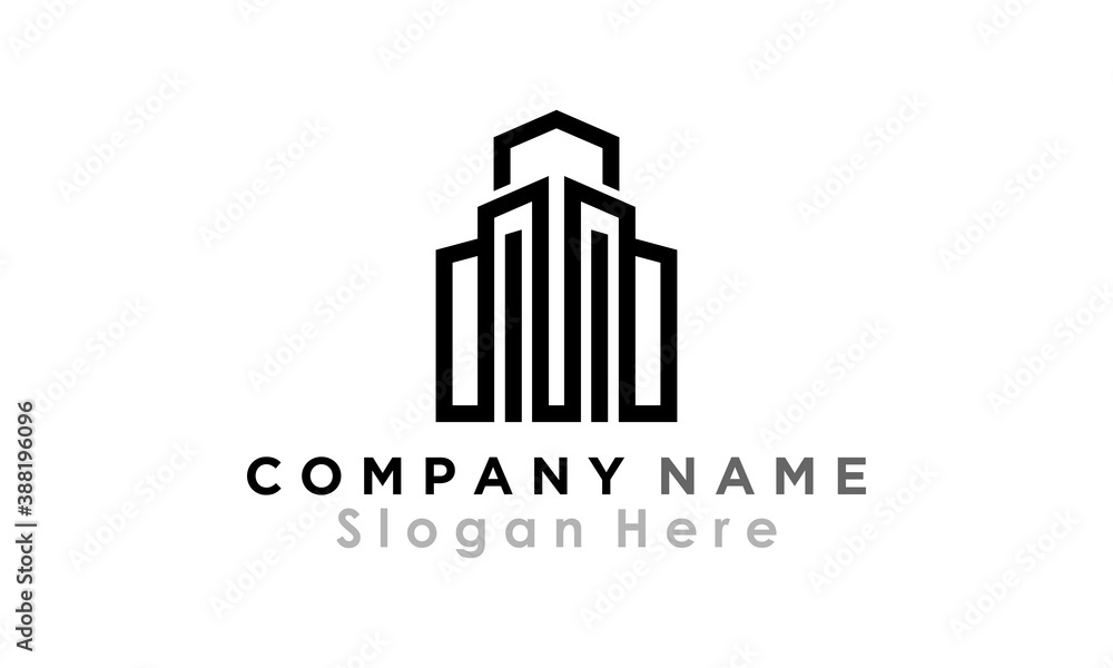 line building skyscraper logo line building skyscraper logo