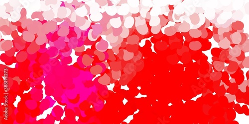 Light pink  red vector background with random forms.