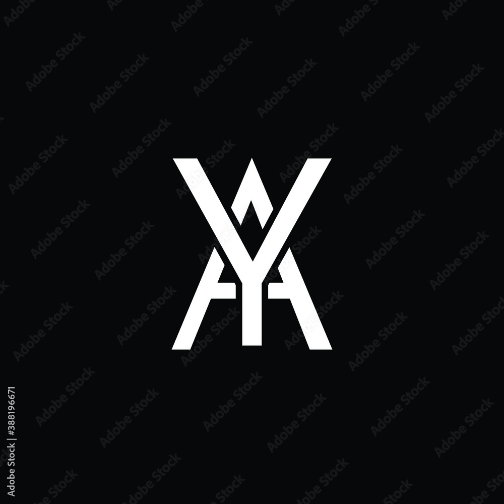 Letter AY YA Monogram Logo Letter AY YA Monogram Logo