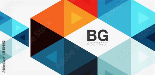 Mosaic triangle pattern abstract background for cover, banner, flyer and poster and other template