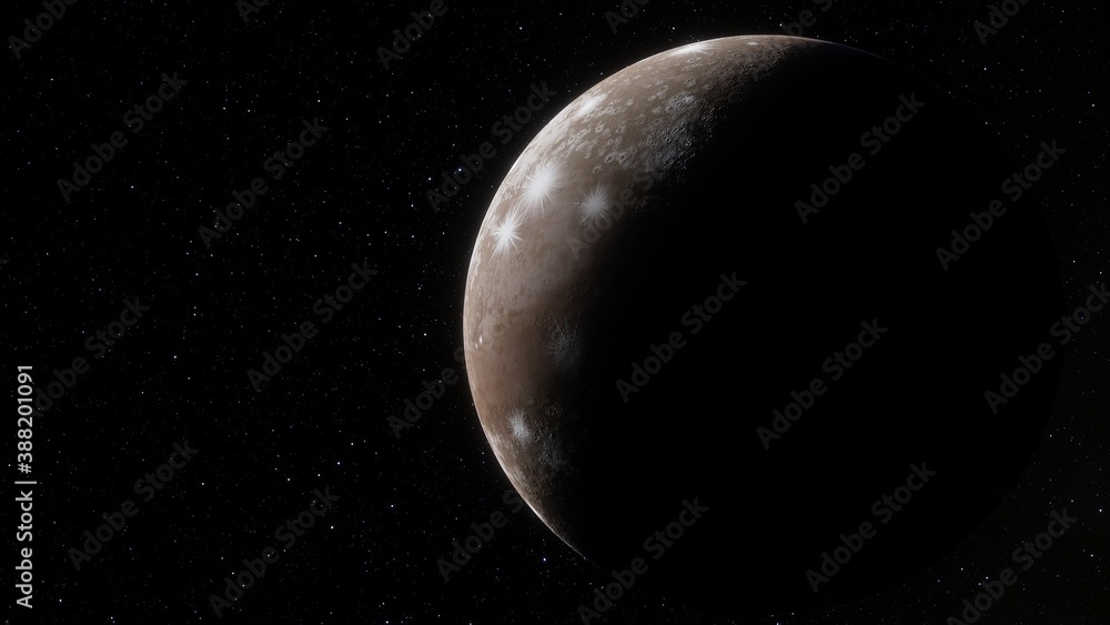 Fototapeta premium Alien Planet in the outer space. 3d rendering
