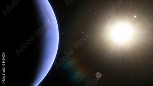 Fototapeta Naklejka Na Ścianę i Meble -  Alien Planet in the outer space. 3d rendering