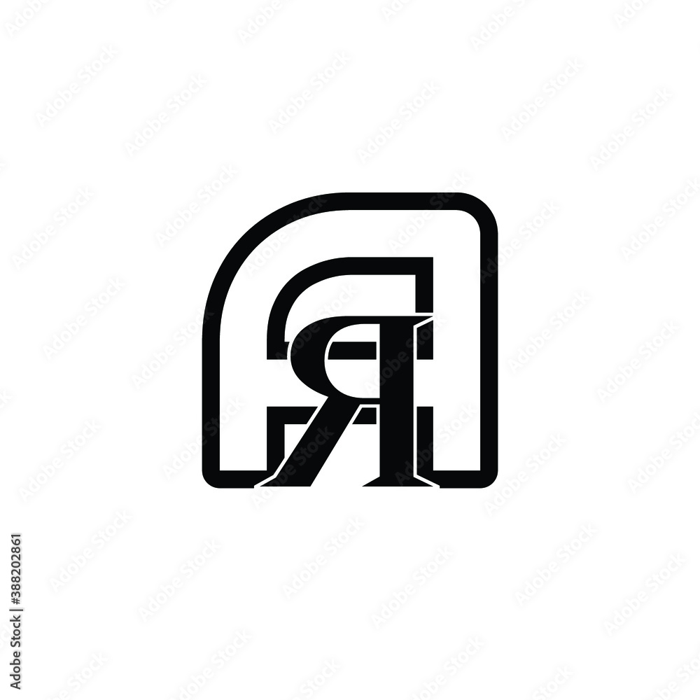 Modern Initial Letter AR Monogram Logo Modern Initial Letter AR Monogram Logo