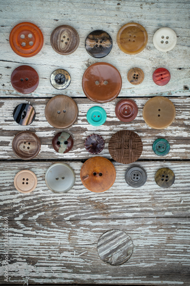 Fototapeta premium background of old buttons