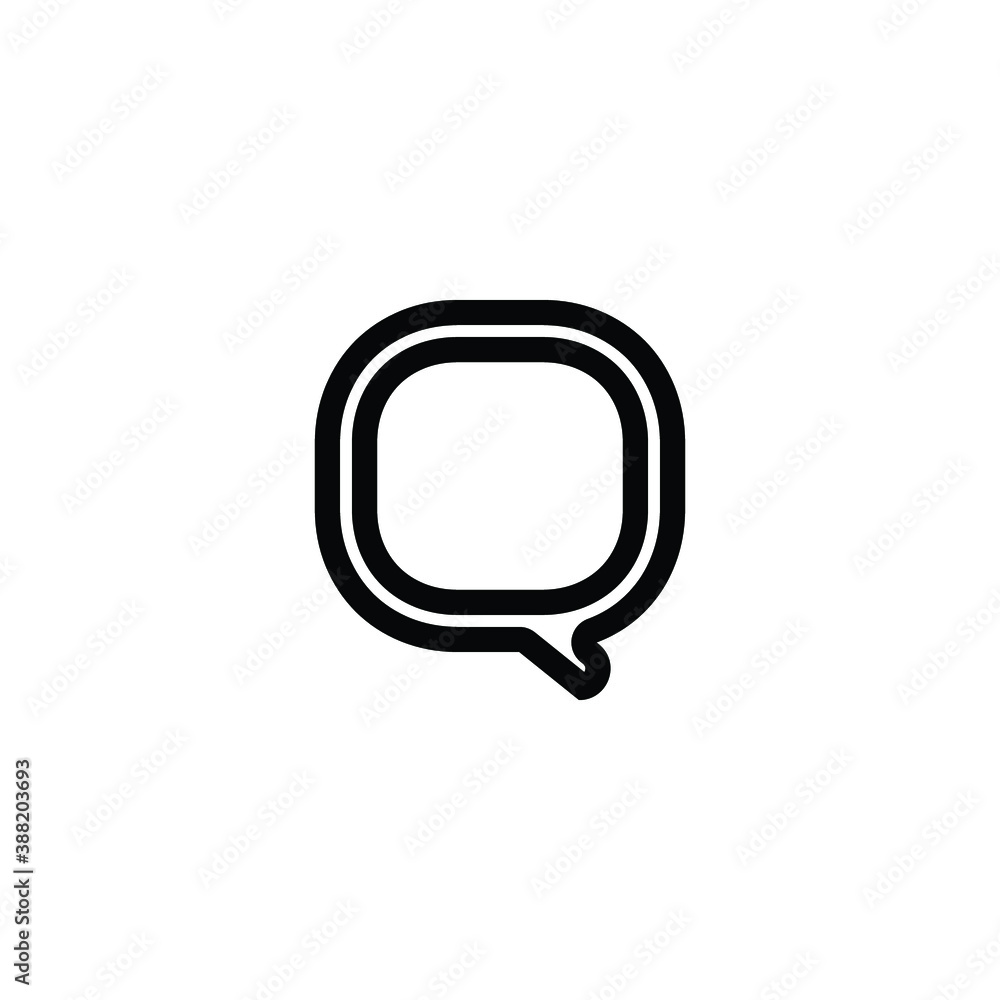 Outline Letter Q Initial monogram logo. Outline Letter Q Initial monogram logo.