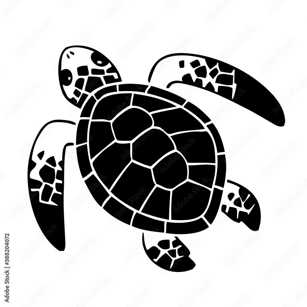 Fototapeta premium ウミガメのイラスト