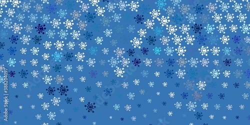 Light BLUE vector texture with disease symbols.