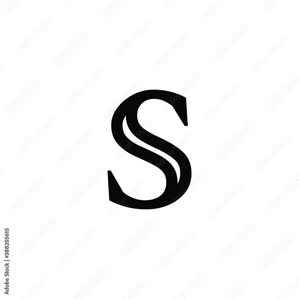 Logo Letter S Monogram in outline style.