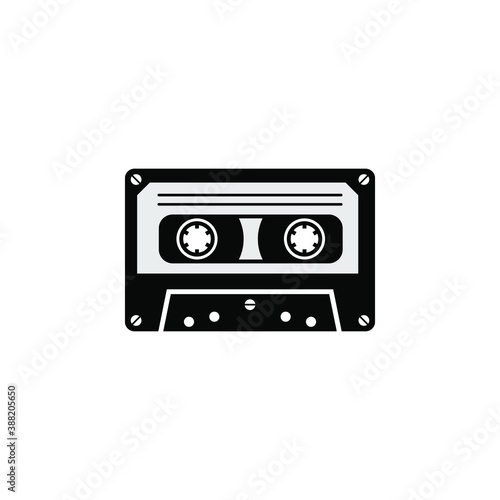 cassette icon isolated on white background from music collection.  Vector illustration. EPS10