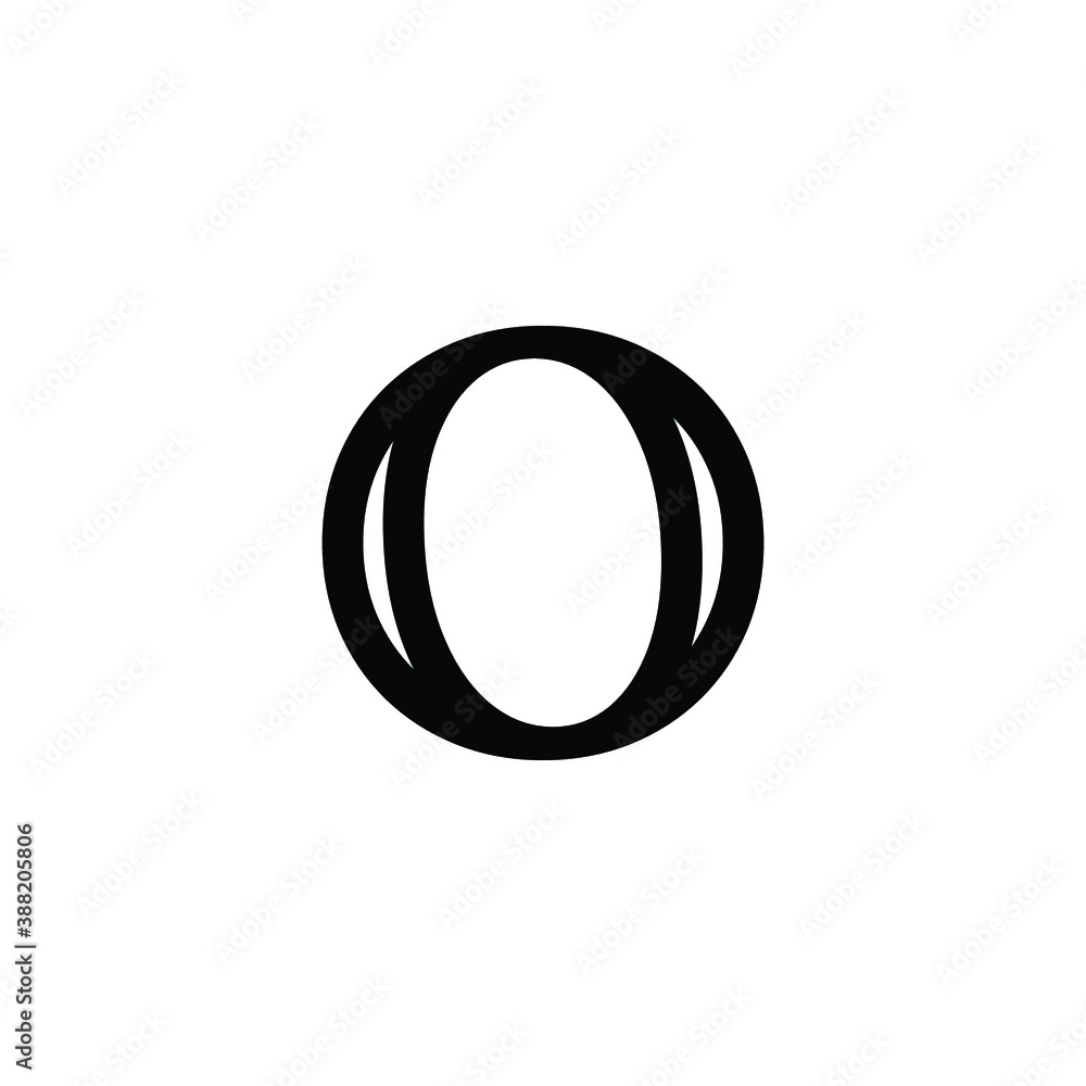 Logo Letter O Monogram in outline style. Logo Letter O Monogram in outline style.