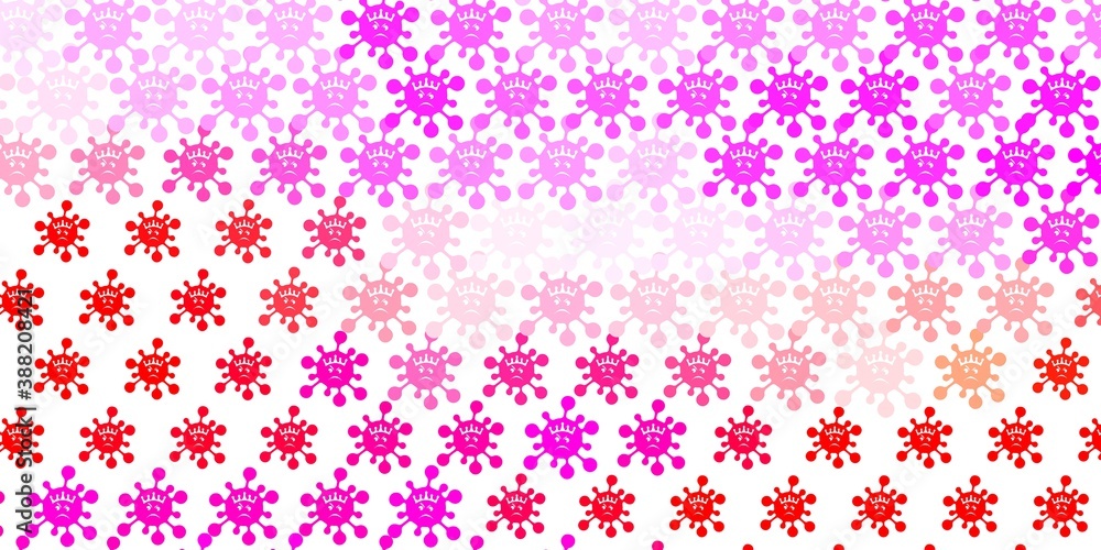 Light Pink, Yellow vector texture with disease symbols. Light Pink, Yellow vector texture with disease symbols.