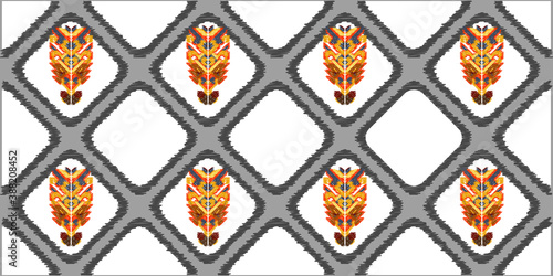 Drapery curves pagan tripe seamless pattern. Indian old surface background. Vector ornament
