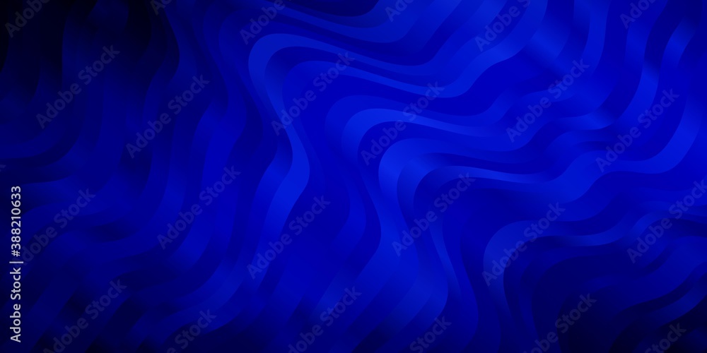 Dark BLUE vector backdrop with bent lines. Dark BLUE vector backdrop with bent lines.