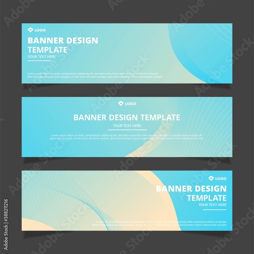 Set of creative modern abstract vector business banners design. Template ready for use in web or print design.